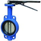 EN593 Design Wafer Butterfly Valve Non Toxic Epoxy Resin  Coated Inner Cavity